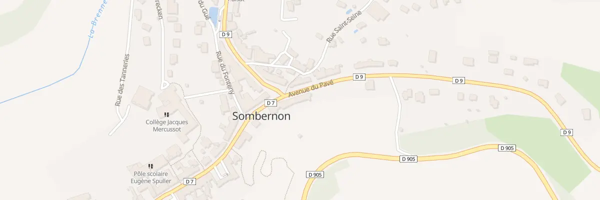 Plan du 2 Av du Pavé à Sombernon