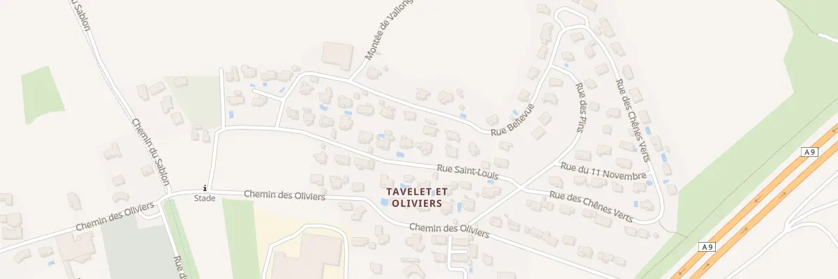 Plan du 14 Plateau de Vallongue Ouest à Tavel