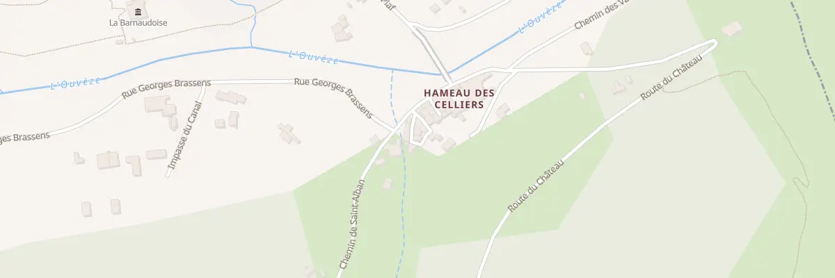 Plan du 1 Rue de la Fontaine à Saint-Julien-en-Saint-Alban