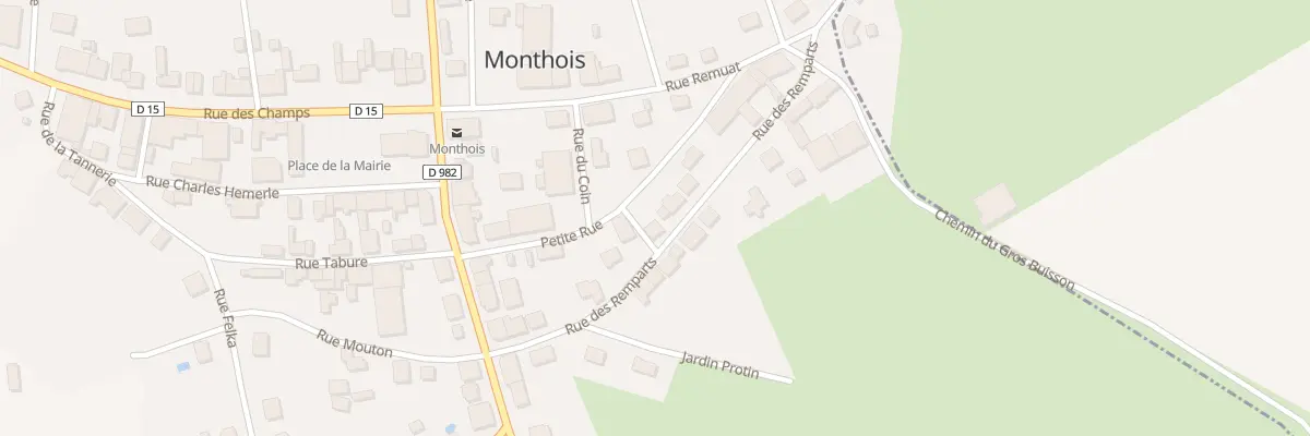Plan du 3 Rue des Remparts à Monthois