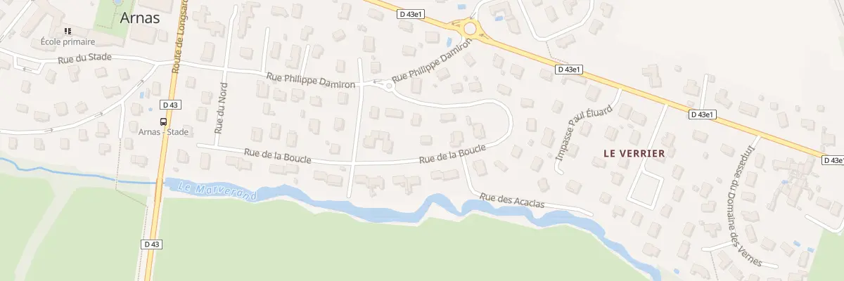 Plan du 290 Rue de la Boucle à Arnas