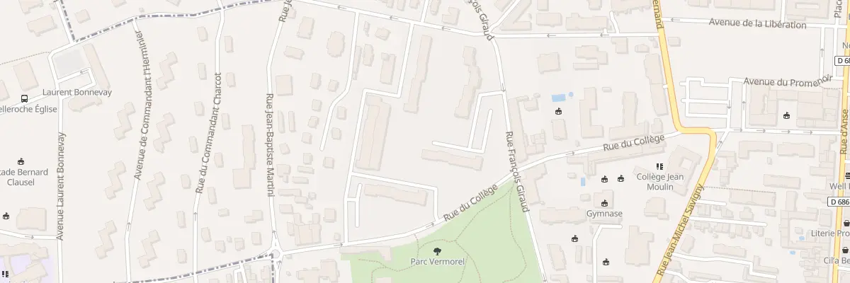 Plan du 610 Rue du College à Villefranche-sur-Saône
