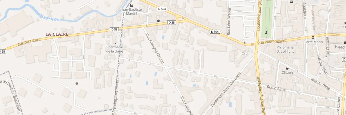 Plan du 87 Rue Francois Giraud à Villefranche-sur-Saône
