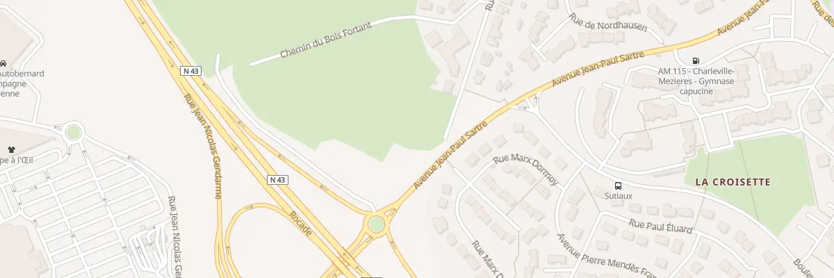Plan du 250 Rue du Bois Fortant à Charleville-Mézières