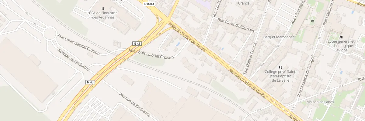 Plan du 107 Av Charles de Gaulle à Charleville-Mézières