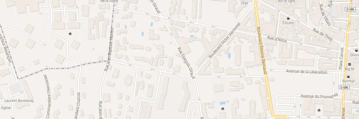 Plan du 256 Rue Francois Giraud à Villefranche-sur-Saône
