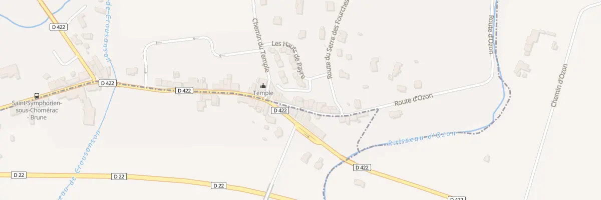 Plan du 55 Rte d’Ozon à Saint-Lager-Bressac