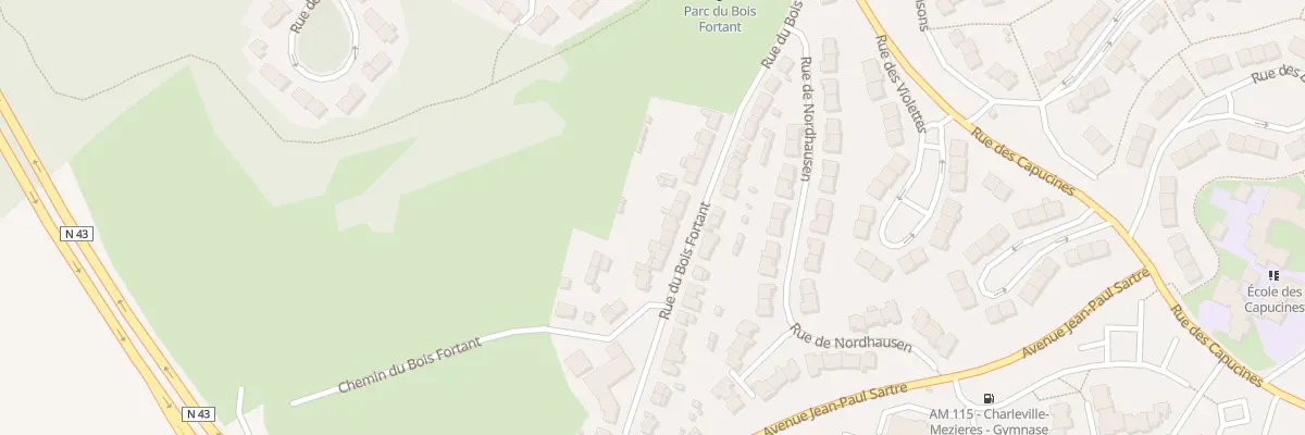 Plan du 216 Rue du Bois Fortant à Charleville-Mézières