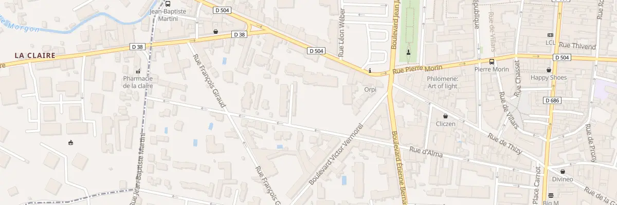 Plan du 375 Rue de Thizy à Villefranche-sur-Saône