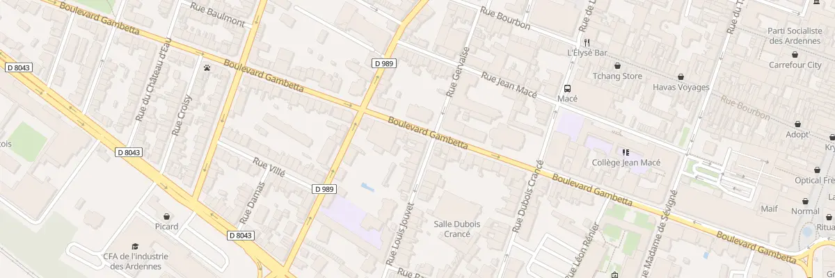 Plan du 59 Bd Gambetta à Charleville-Mézières