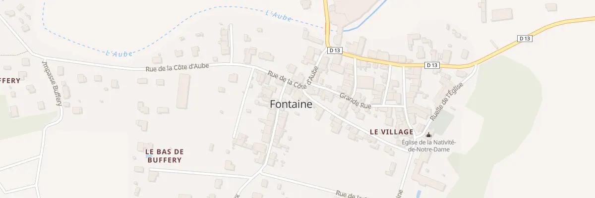 Plan du 2 Rue de la Côte d’Aube à Fontaine