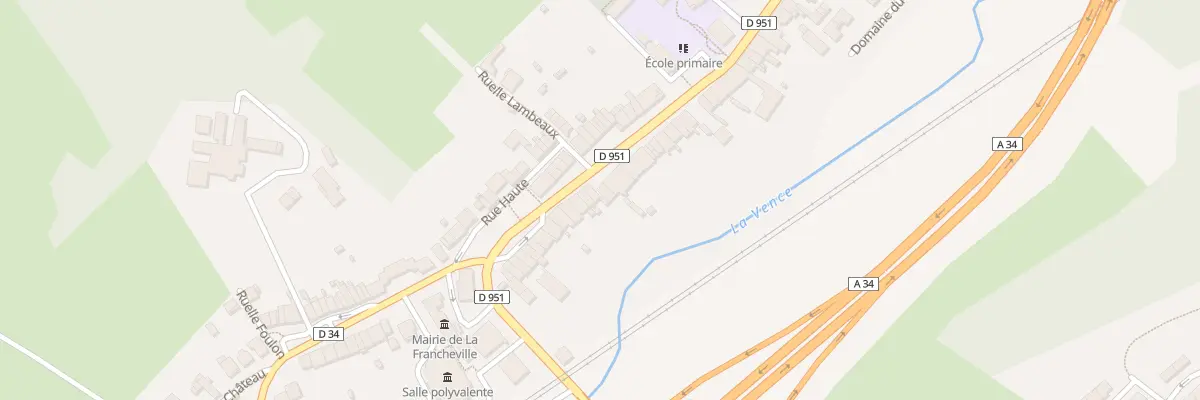Plan du 28 Av de la Marne à La Francheville