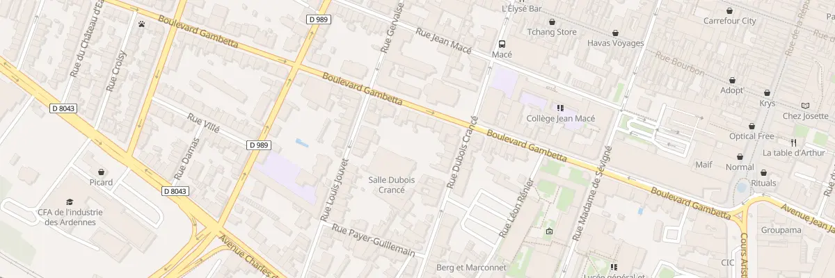Plan du 43 Bd Gambetta à Charleville-Mézières