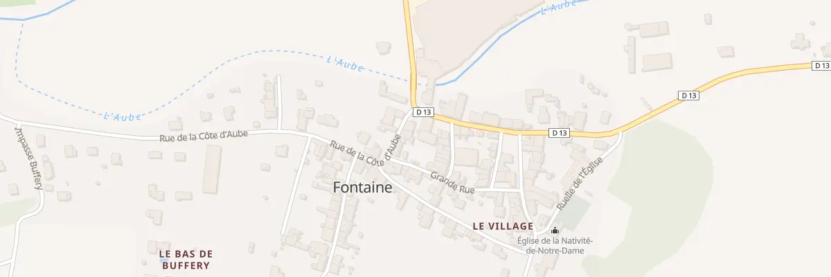 Plan de la Rue des Moulins à Fontaine