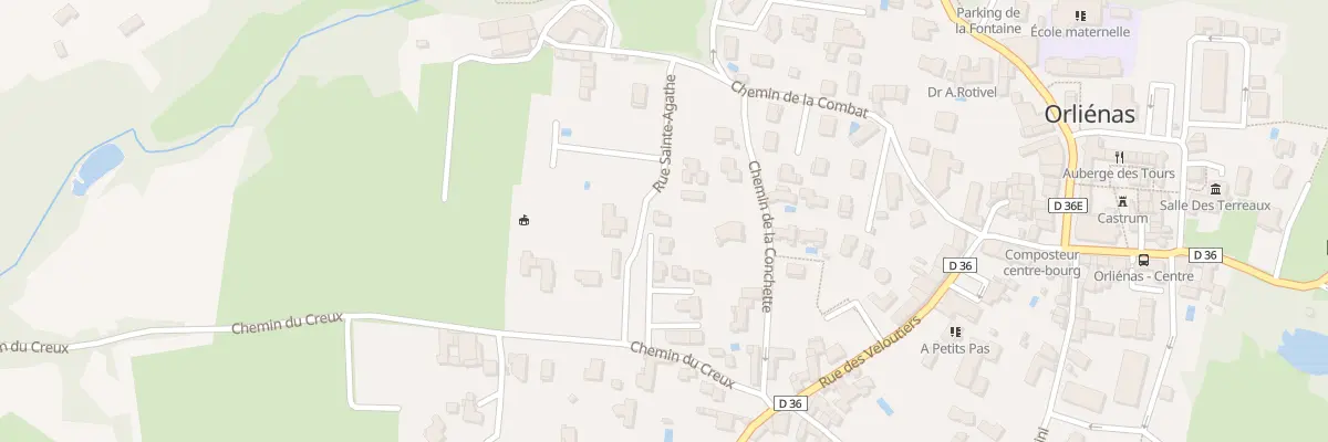 Plan du 86 Che du Creux à Orliénas