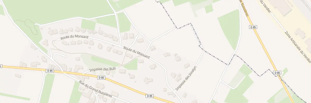 Plan du 190 Rte du Monsard à Bussières