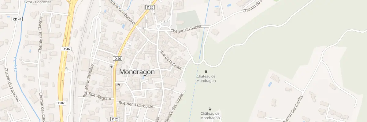 Plan du 92 Rue de la Coste à Mondragon