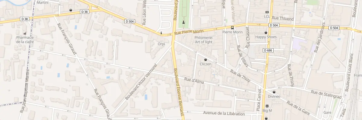 Plan du 215 Rue de Thizy à Villefranche-sur-Saône