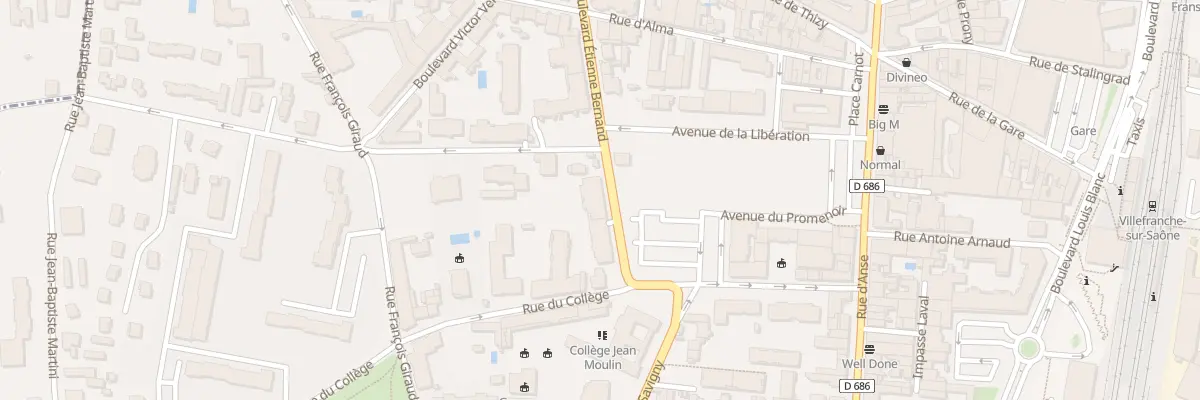 Plan du 218 Bd Etienne Bernand à Villefranche-sur-Saône