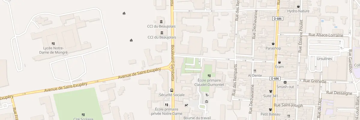 Plan du 257 Rue Boiron à Villefranche-sur-Saône