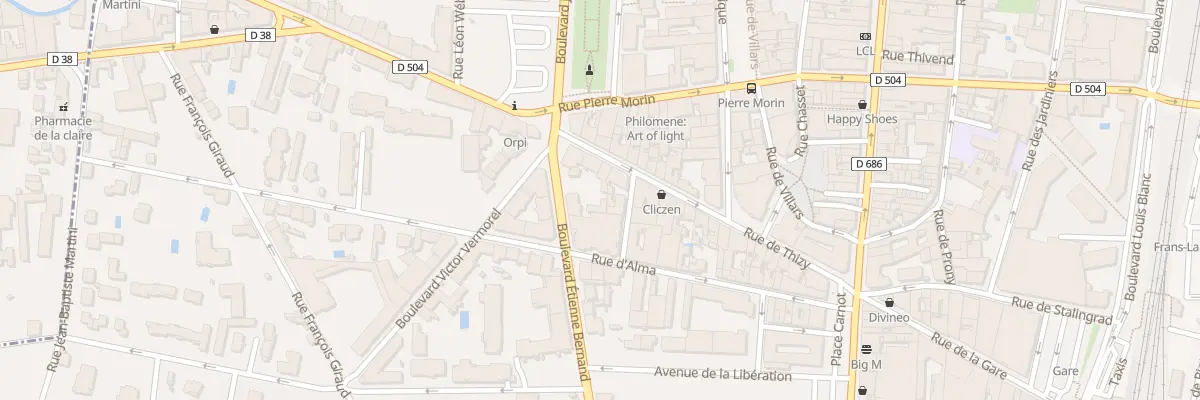 Plan du 207 Rue de Thizy à Villefranche-sur-Saône