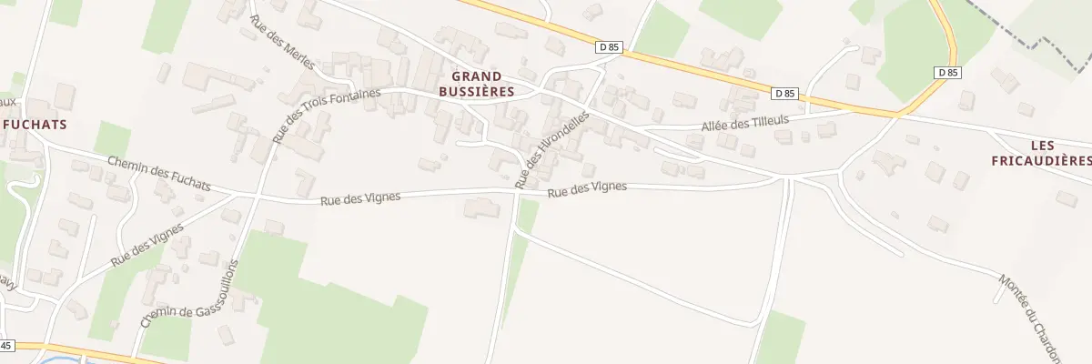 Plan du 525 Rue des Vignes à Bussières