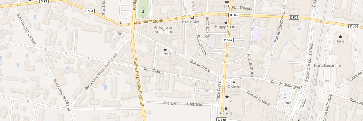 Plan du 107 Rue de Thizy à Villefranche-sur-Saône