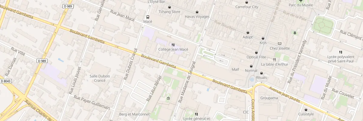 Plan du 6 Bd Gambetta à Charleville-Mézières