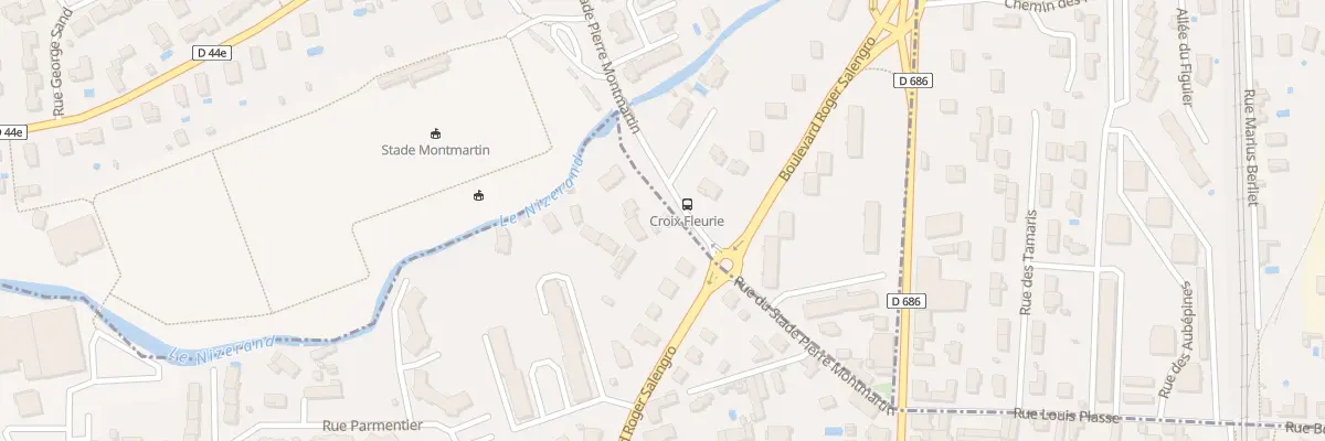 Plan du 233 Rue du Stade Pierre Montmartin à Villefranche-sur-Saône