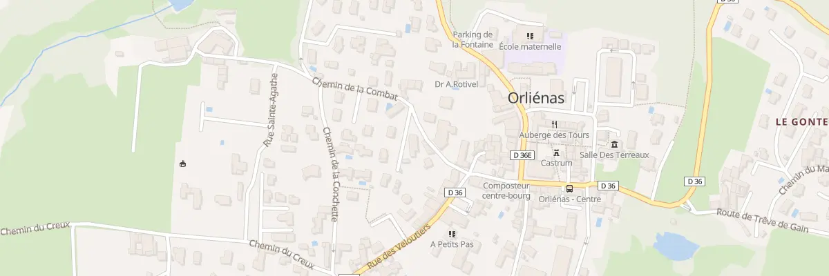 Plan du 59 Che de la Combat à Orliénas