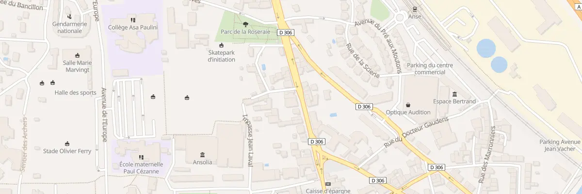 Plan du 93 Rte de Villefranche à Anse