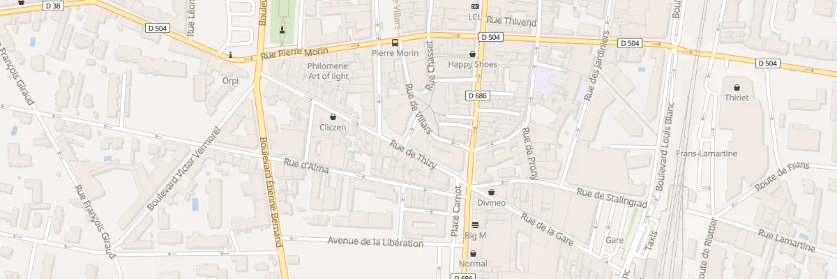 Plan du 62 Rue de Thizy à Villefranche-sur-Saône