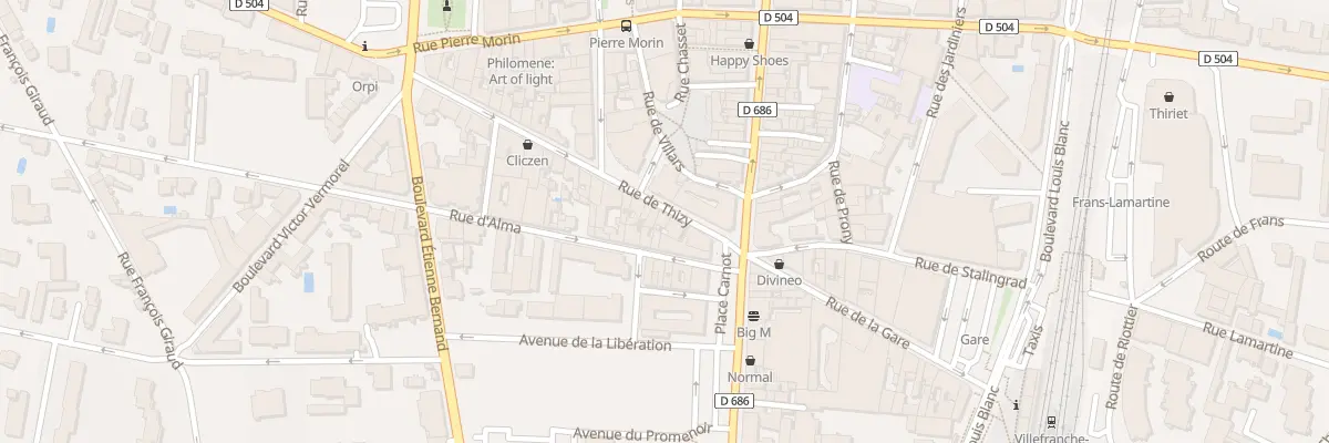 Plan du 37 Rue de Thizy à Villefranche-sur-Saône