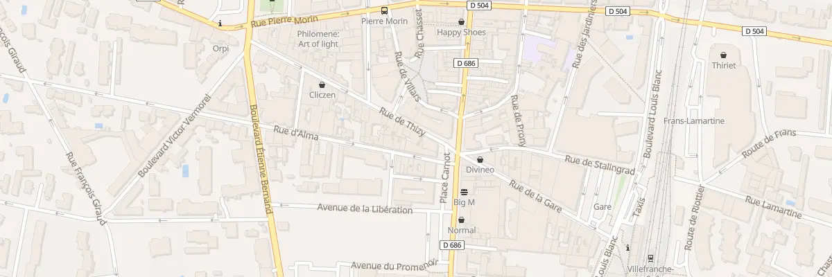 Plan du 33 Rue de Thizy à Villefranche-sur-Saône