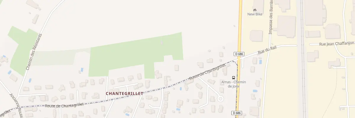 Plan du 1061 Rte de Chantegrillet à Arnas
