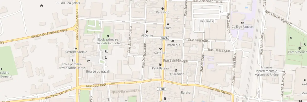 Plan du 518 Rue Nationale à Villefranche-sur-Saône