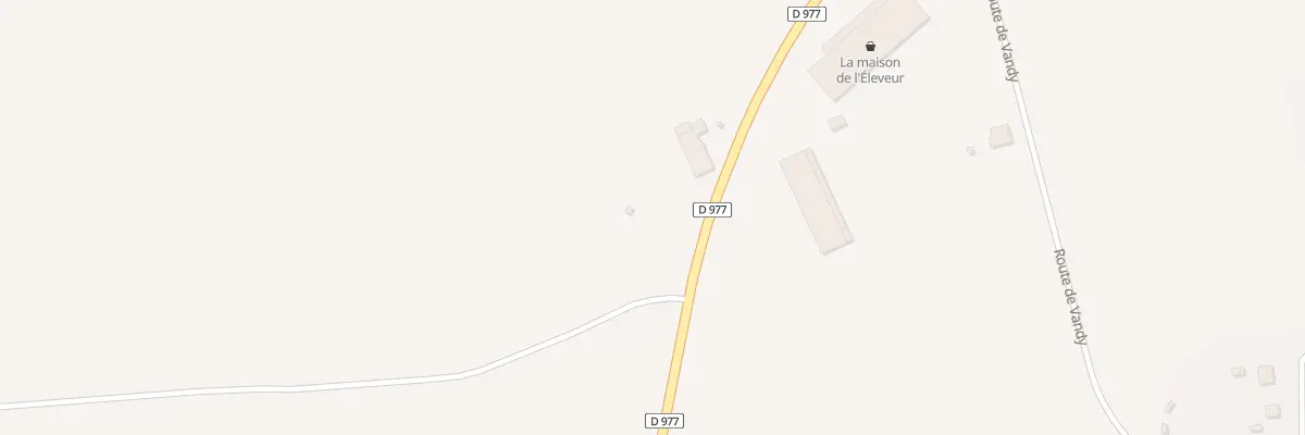 Plan du 1 Rte Departementale 977 à Vouziers