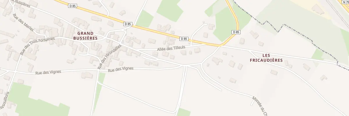 Plan du 601 Rue du Grand Bussières à Bussières