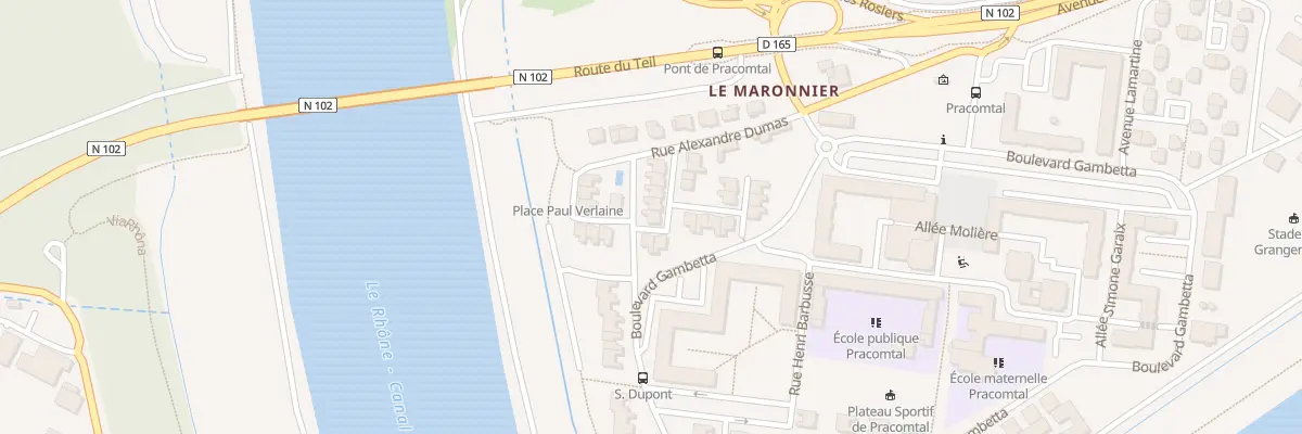 Plan du 1 Pl Charles Beaudelaire à Montélimar
