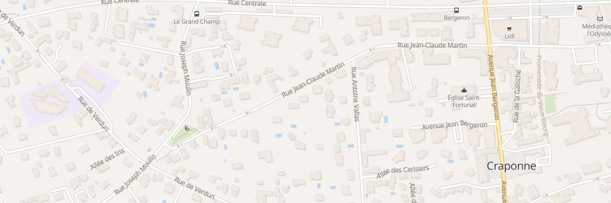 Plan du 23 Rue Jean-Claude Martin à Craponne