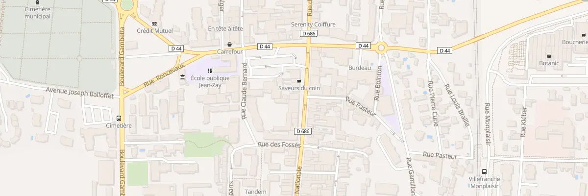 Plan du 86 Rue Nationale à Villefranche-sur-Saône