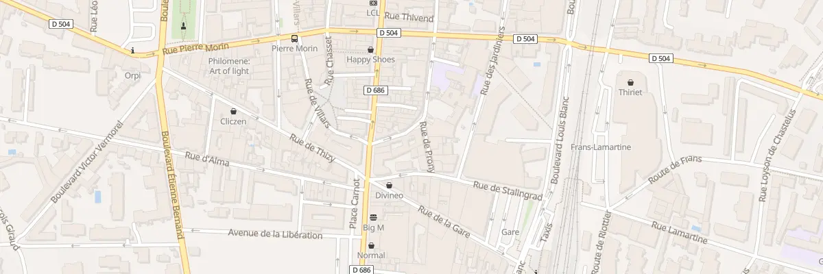 Plan du 18 Rue Lirette à Villefranche-sur-Saône