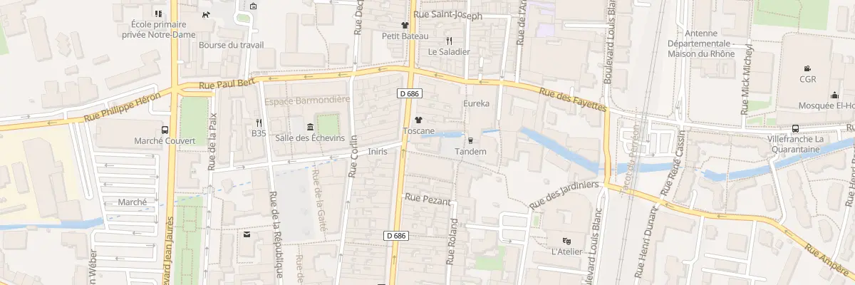 Plan du 691 Rue Nationale à Villefranche-sur-Saône