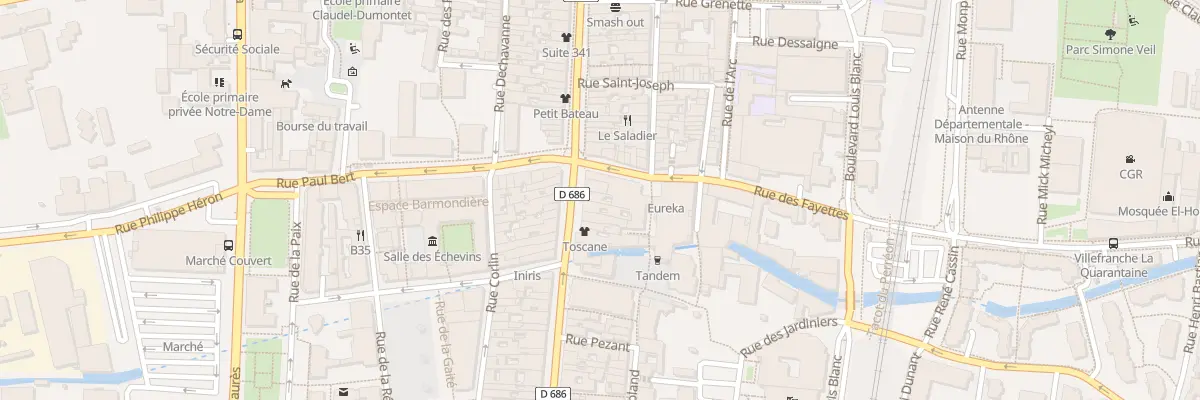 Plan du 639 Rue Nationale à Villefranche-sur-Saône