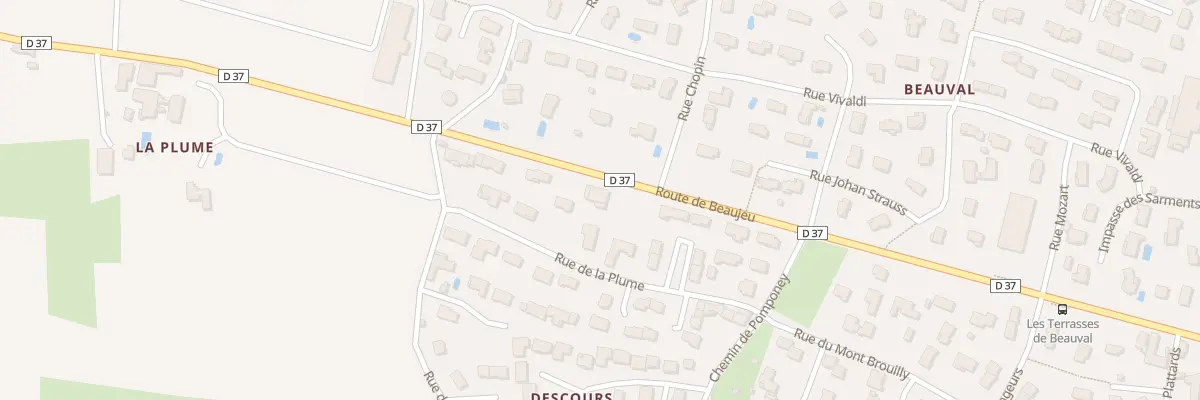 Plan du 13 Rue de la Plume à Belleville-en-Beaujolais