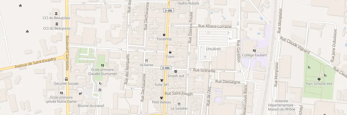 Plan du 445 Rue Nationale à Villefranche-sur-Saône