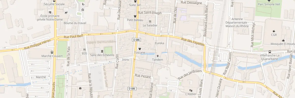 Plan du 661 Rue Nationale à Villefranche-sur-Saône