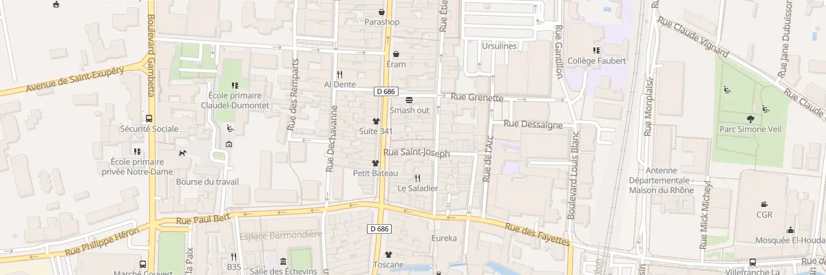 Plan du 533 Rue Nationale à Villefranche-sur-Saône