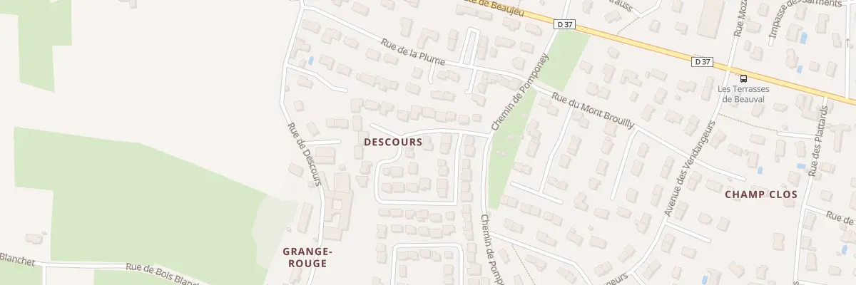 Plan du 65 All du Cèdre de l’Atlas à Belleville-en-Beaujolais