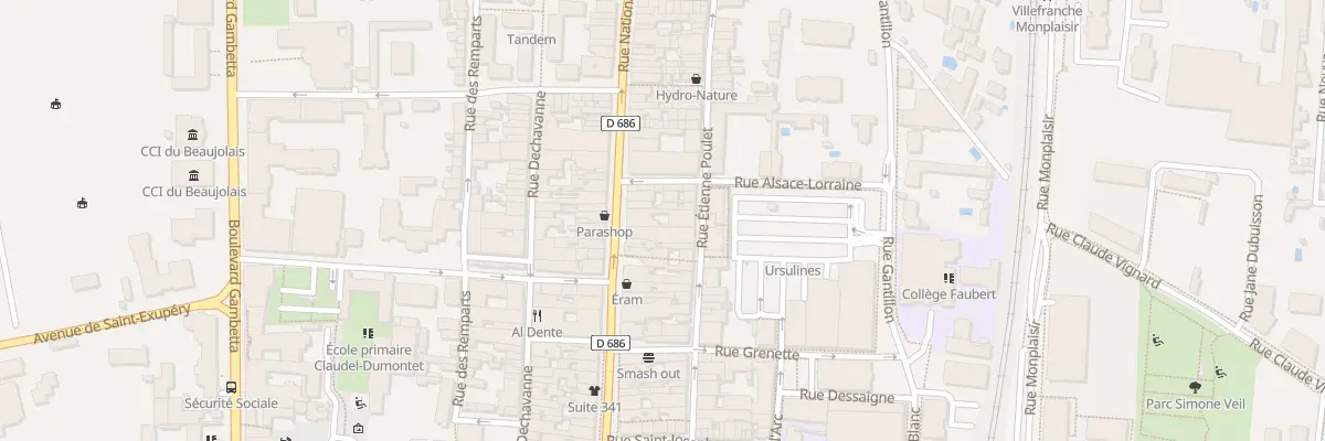 Plan du 375 Rue Nationale à Villefranche-sur-Saône